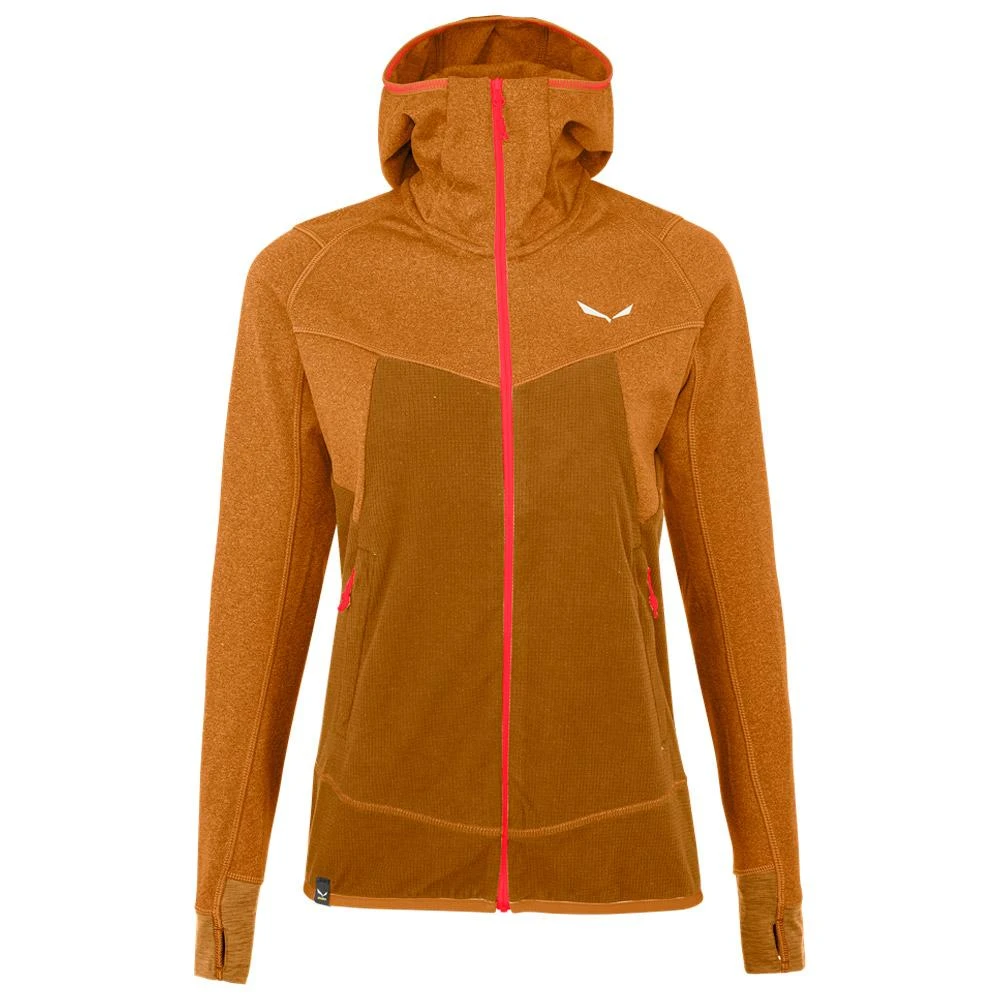 Fleece Salewa Puez Hybrid Polarlite W Full-Zip Hoody Golden Brown Melange 3 Fleece Salewa Puez Hybrid Polarlite W Full-Zip Hoody Golden Brown Melange
