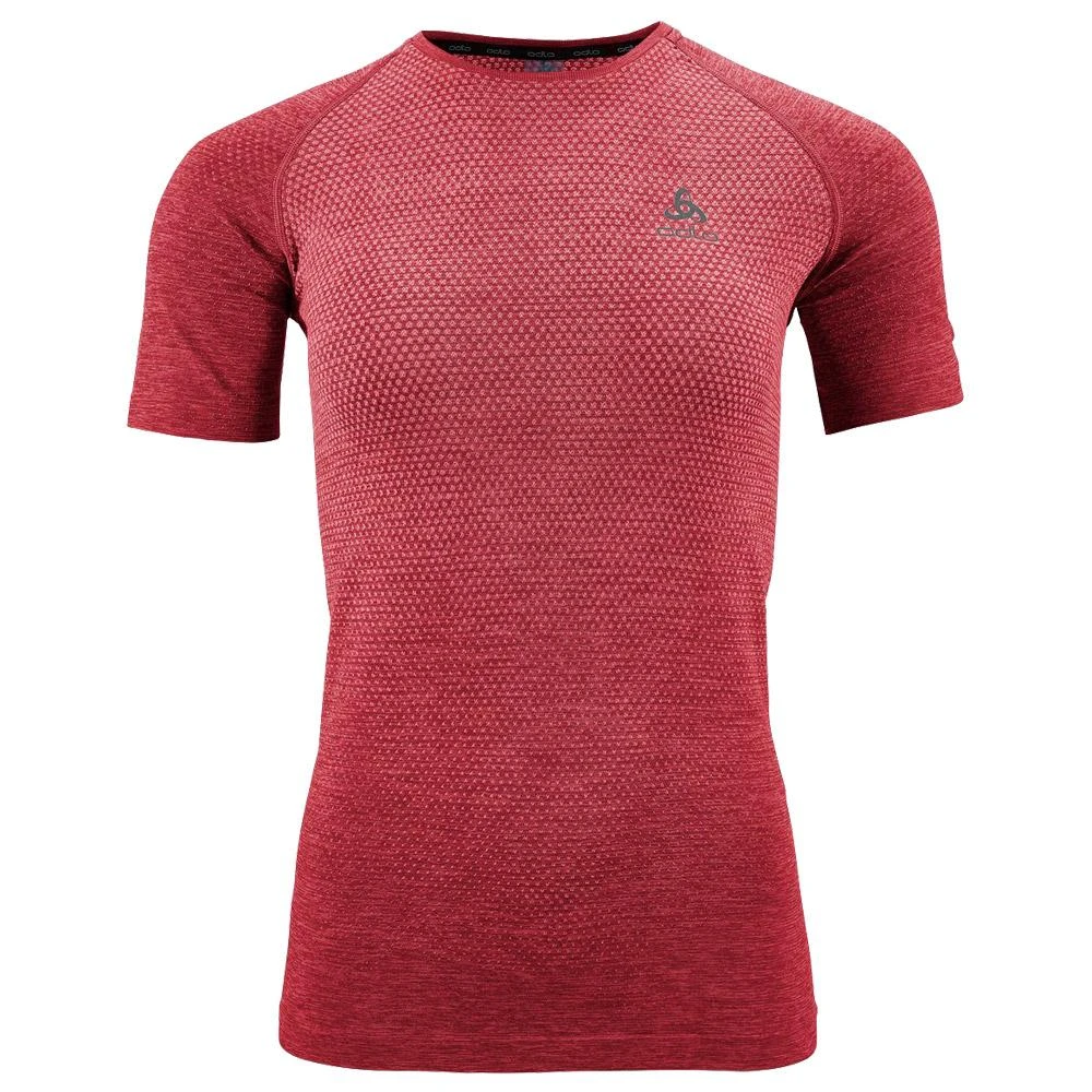 Trail T-Shirt Odlo Essential Seamless T-Shirt Crew Neck SS Wmn American Beauty Melange 3 Trail T-Shirt Odlo Essential Seamless T-Shirt Crew Neck SS Wmn American Beauty Melange