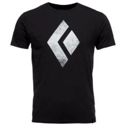 T-Shirt Zum Klettern Black Diamond Chalked Up Tee Black