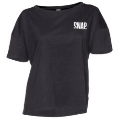 T-Shirt Zum Klettern Snap W's Crop Top Hemp T-Shirt Black