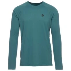 T-Shirt Zum Klettern Black Diamond M Alpenglow L/S Crew Raging Sea