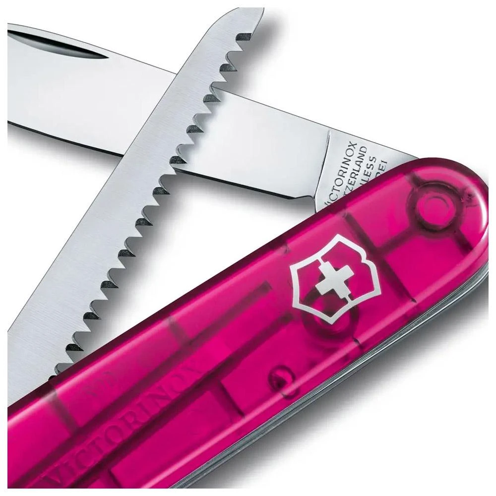 Messer Victorinox My First Victorinox + Scie Rose Translucide 4 Messer Victorinox My First Victorinox + Scie Rose Translucide – Bild 2