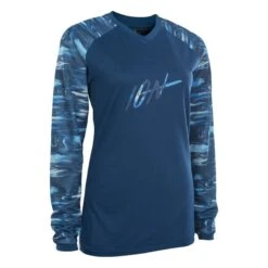 MTB Trikot Ion Jersey Tee Scrub LS AMP Femme 2020 - Ocean Blue