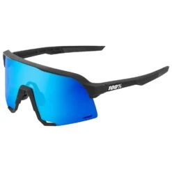 100% Sonnenbrille 100 % S3 Matte Black Hiper Blue Multilayer Mirror Lens