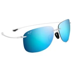Sonnenbrille Maui Jim Hikina Matte Crystal Grey Maui Pure Lt Blue Hawaï