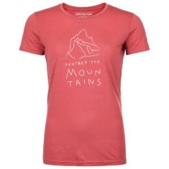 Wander-T-Shirt Ortovox 150 Cool Mtn Protector Tshirt W Wild Rose