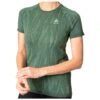Trail T-Shirt Odlo Zeroweight Ceramicool T-Shirt Crew Neck SS Wmn Camping Green Space Dye