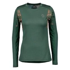 Trail T-Shirt Scott Trail Run L/S Women's Smoked Green/Crystal Pink
