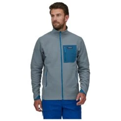 Fleece Patagonia M's R2 TechFace Jkt Plume Grey