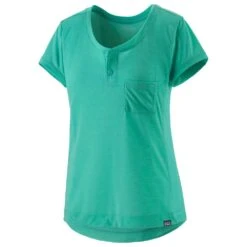 MTB Trikot Patagonia W's Cap Cool Trail Bike Henley Fresh Teal